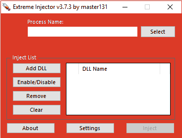 Extreme Injector Panel Interface